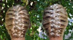 Схема плетения косы лино руссо без ленты