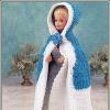 We knit a cape for the `Rosetta` clothing set